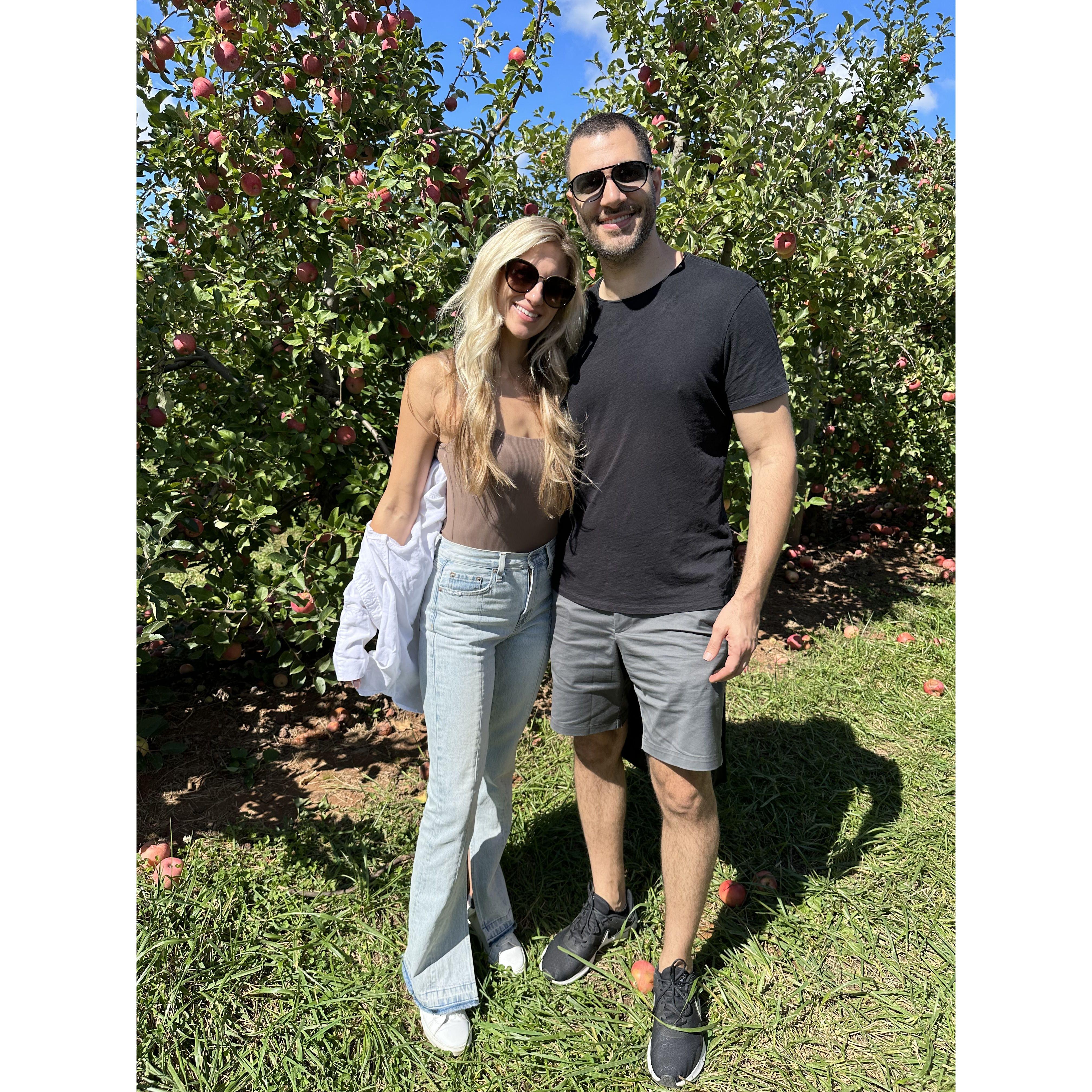 Apple picking in Maryland for the first time together in Fall 2023!