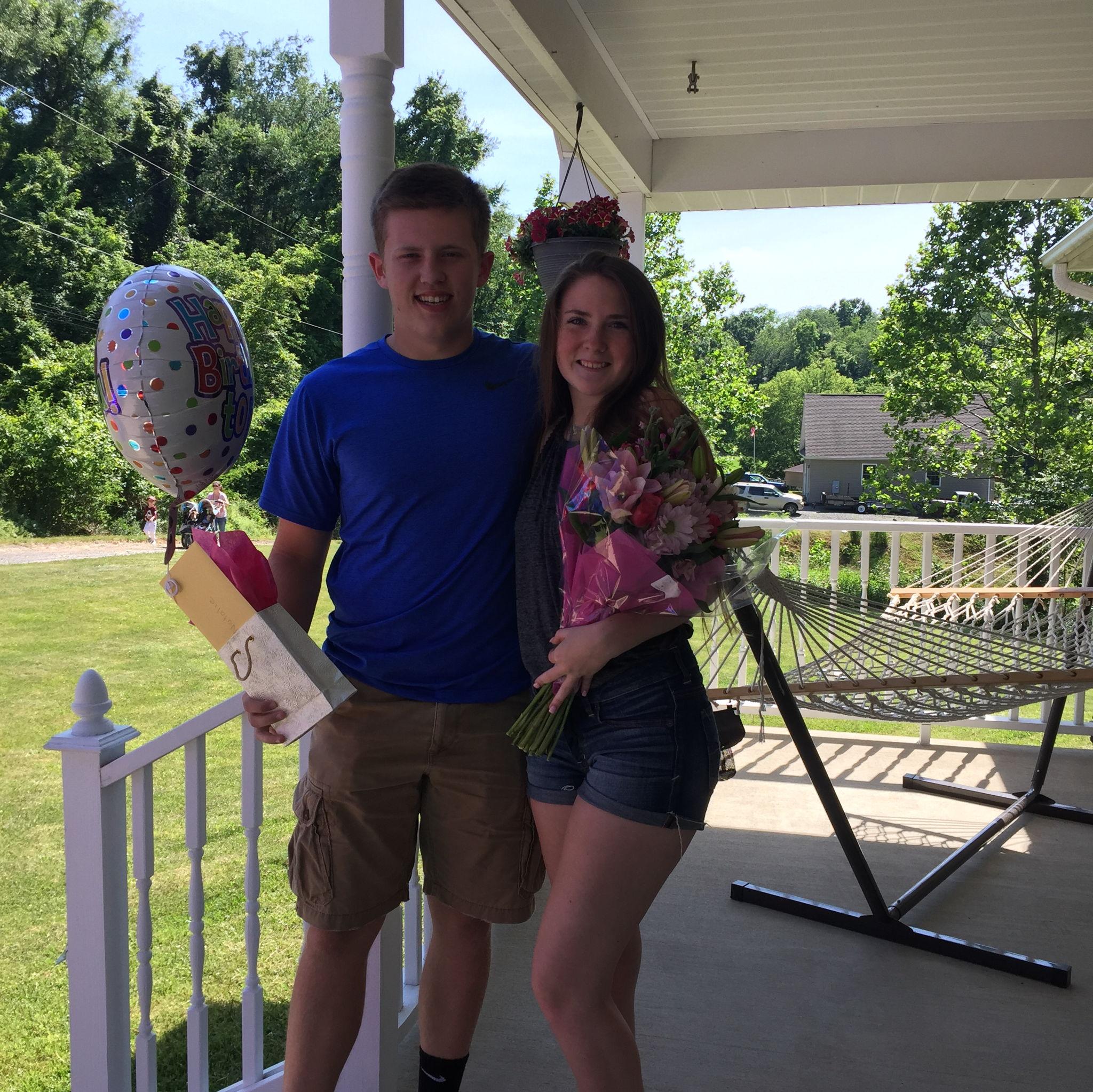 This was my 16th Birthday! He had gotten me a necklace from Zales. Little did we know that Zales would become our jewelry store he later got me a bracelet and earrings from.. and eventually, my ring!