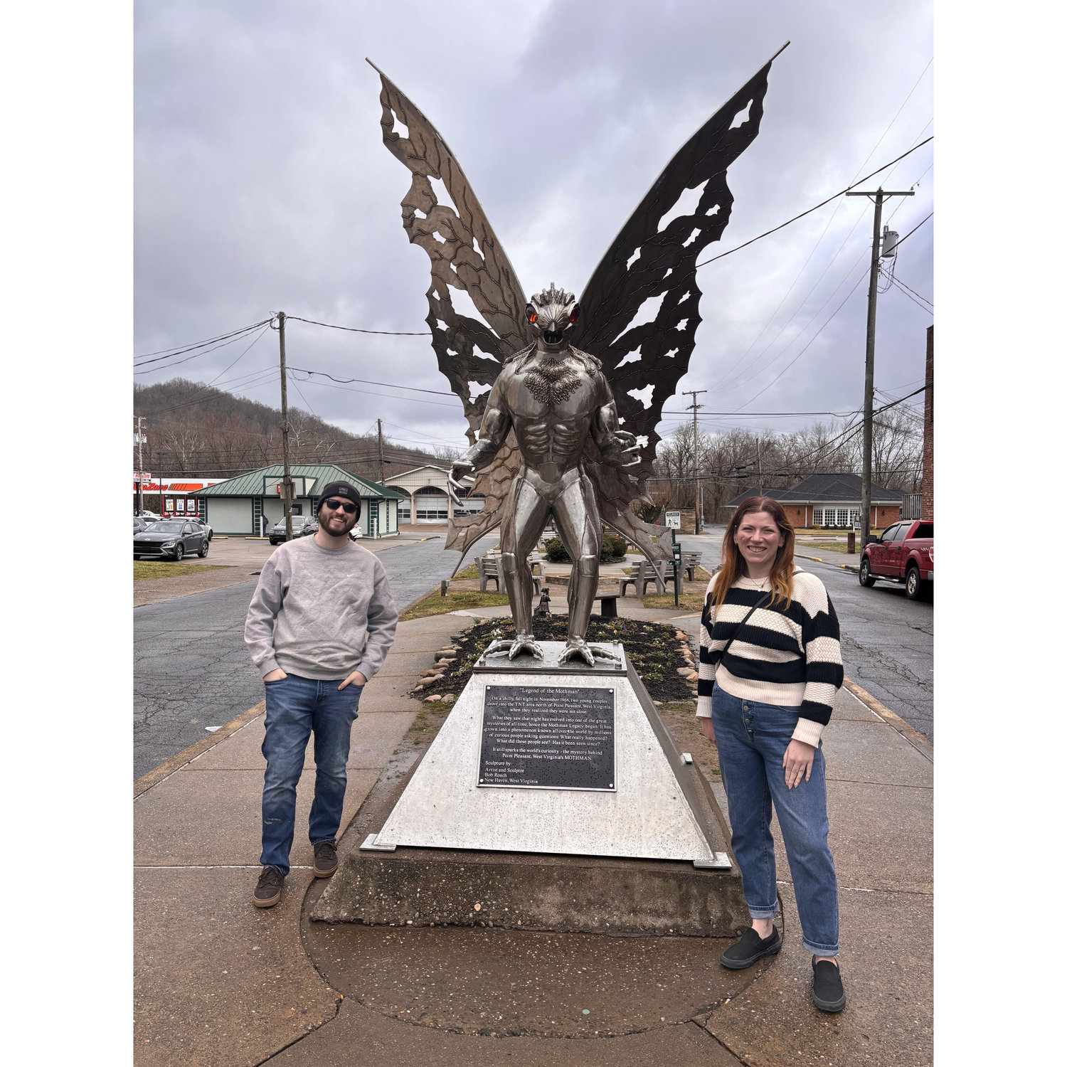 Our first trip together to see Mothman!