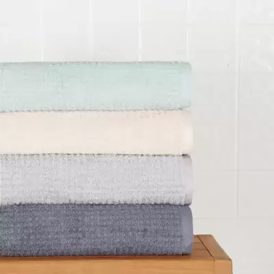 Haven™ Organic Cotton Textured Terry Bath Towel in Lunar Rock
