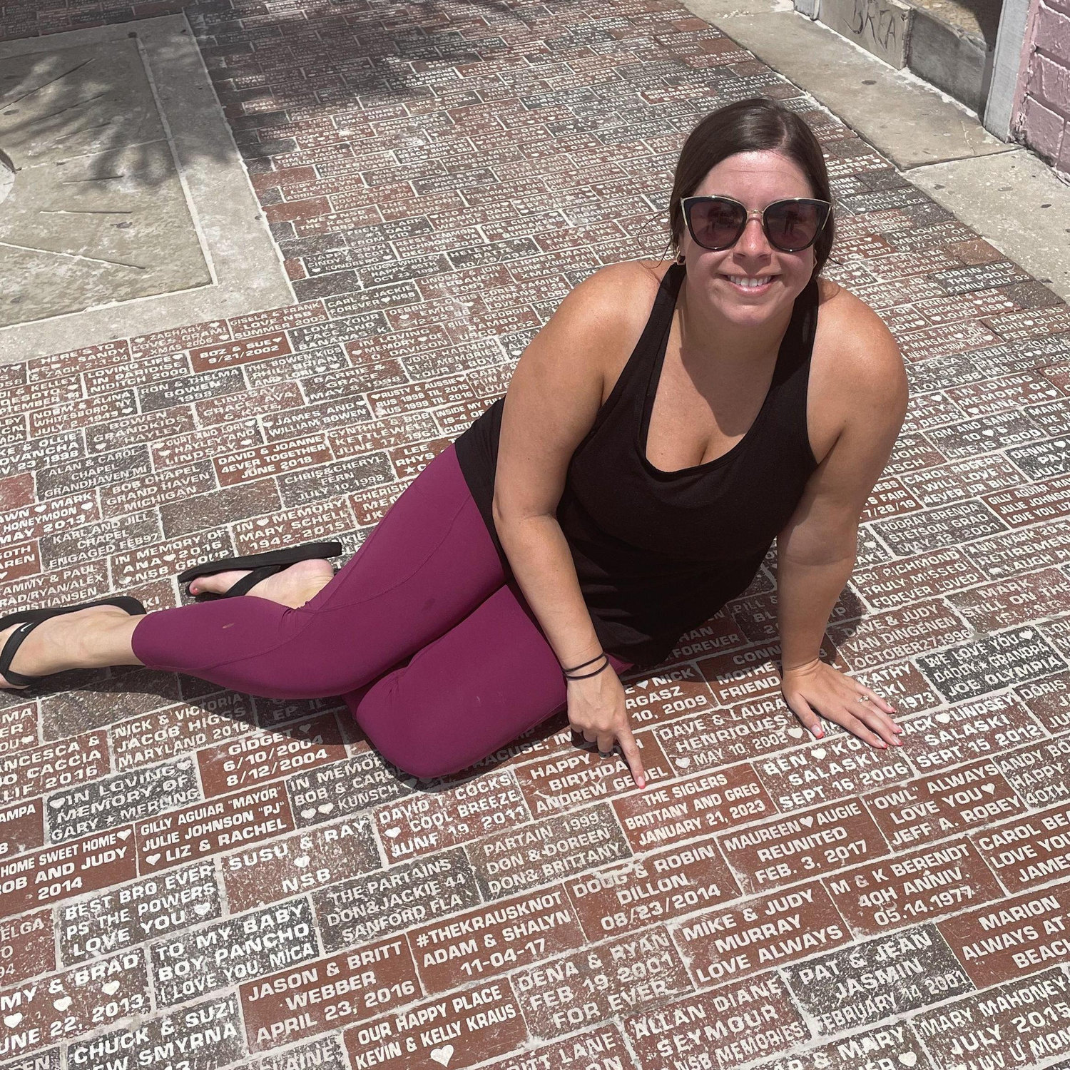 Greg surprised Britt with a brick at The Breakers in New Smyrna Beach. Right next to her two other family bricks. It was the best surprise and most thoughtful gift.
