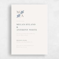Beige Wedding Invitation - Cappell Portrait