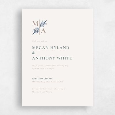 Multi-Colored Wedding Invitation - Cappell Portrait
