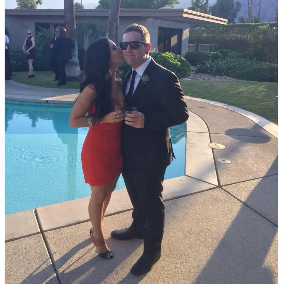 At our friends' AJ and Jamie's wedding at Twin Palms, Frank Sinatra's estate