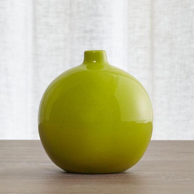 Perry Round Green Vase
