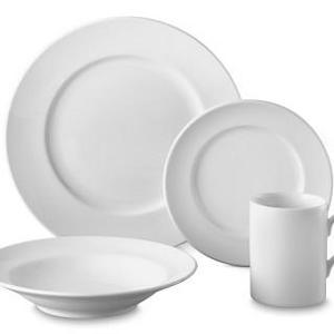 Brasserie All-White 16-Piece Dinnerware Set