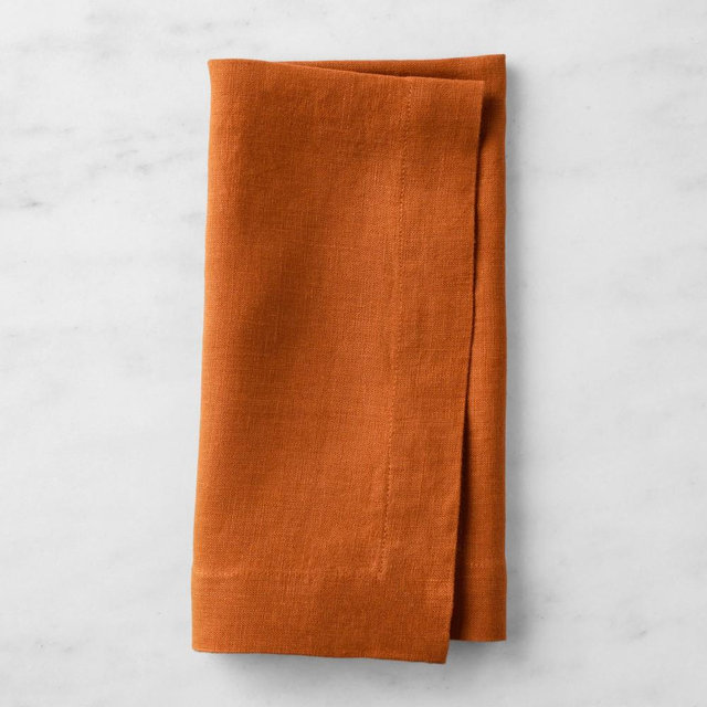 Signature Linen Napkins, Each, Rust