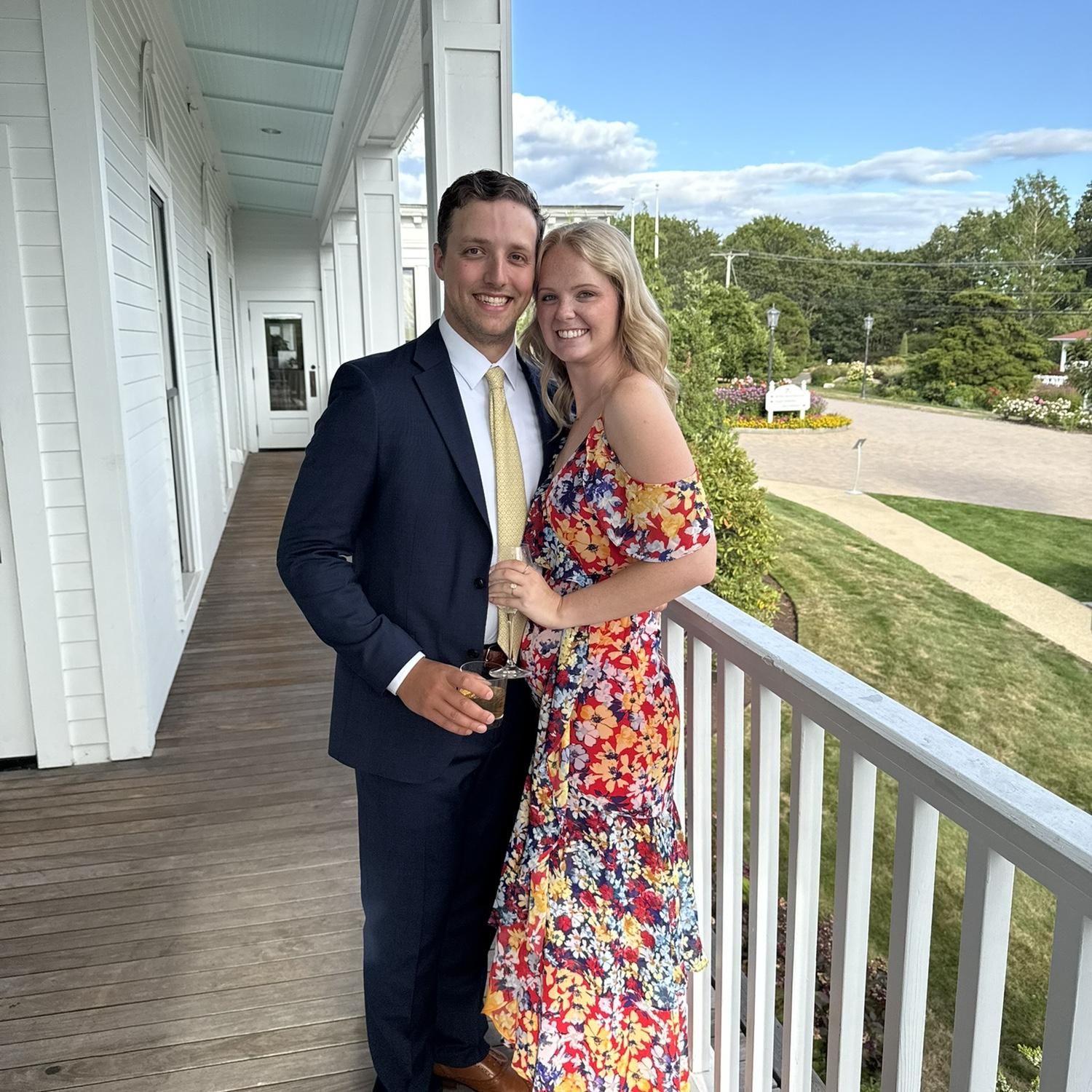 At the Singleton’s wedding in New Hampshire