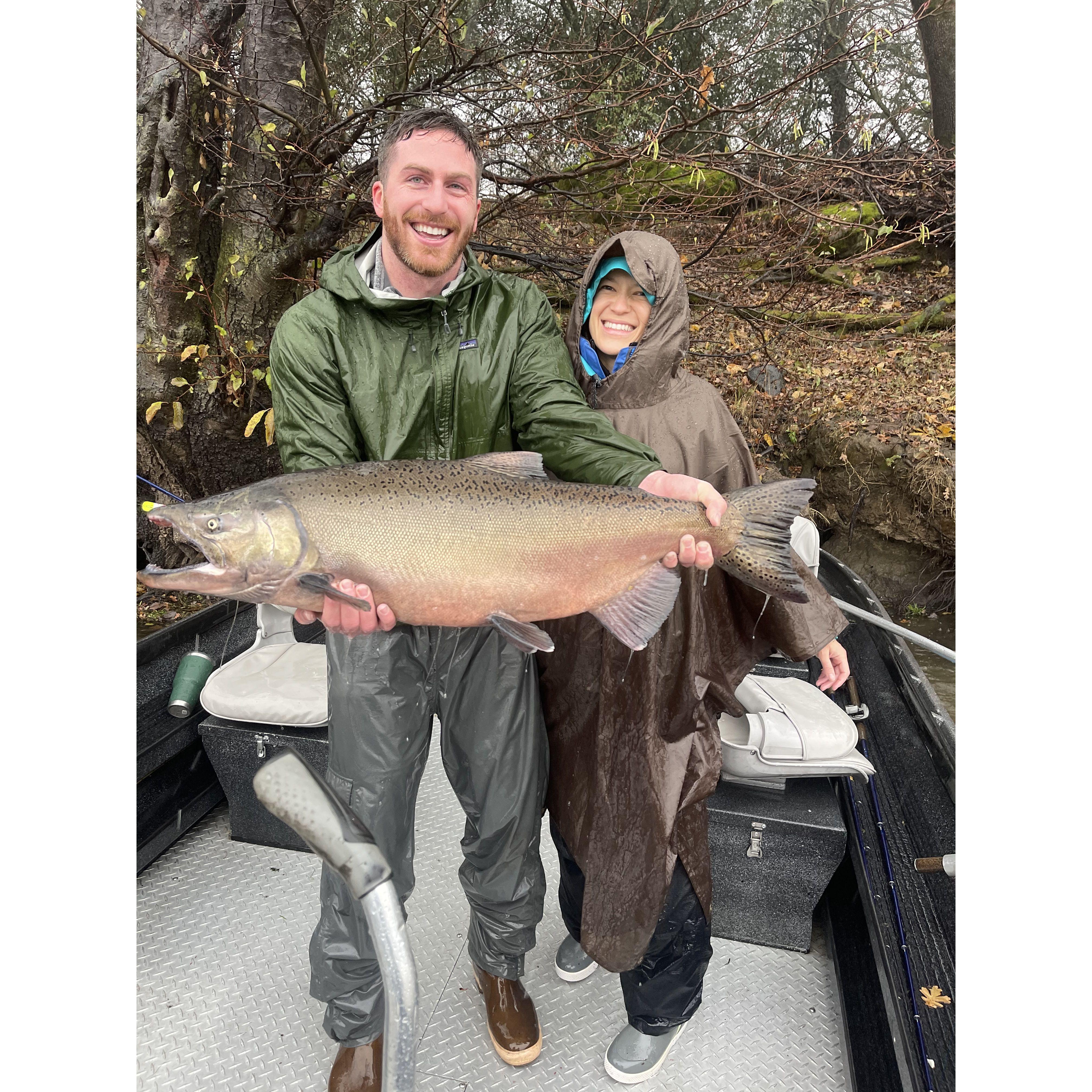 Torie's reverse-proposal: salmon fishing on the Sac river