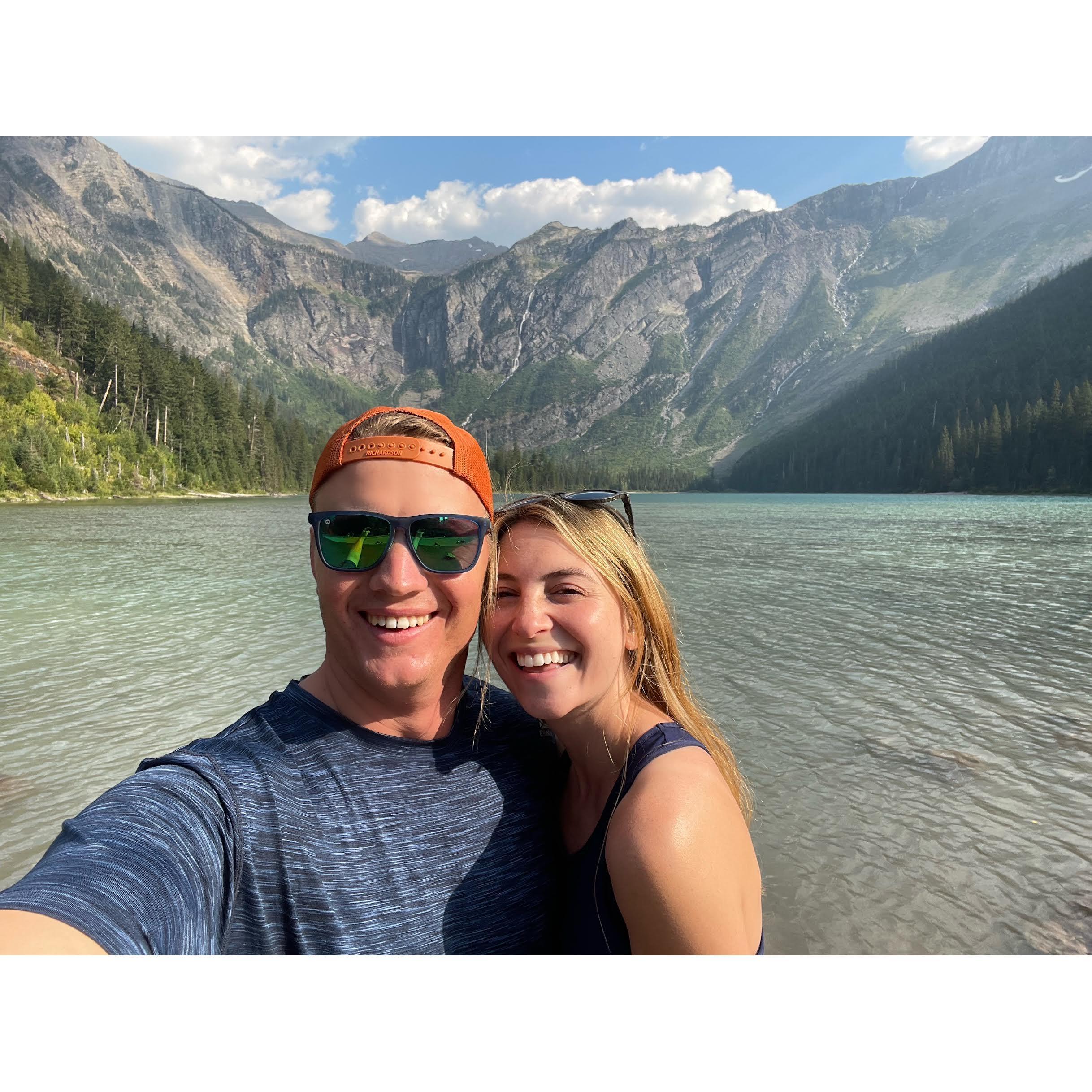 Glacier national park before his sisters wedding