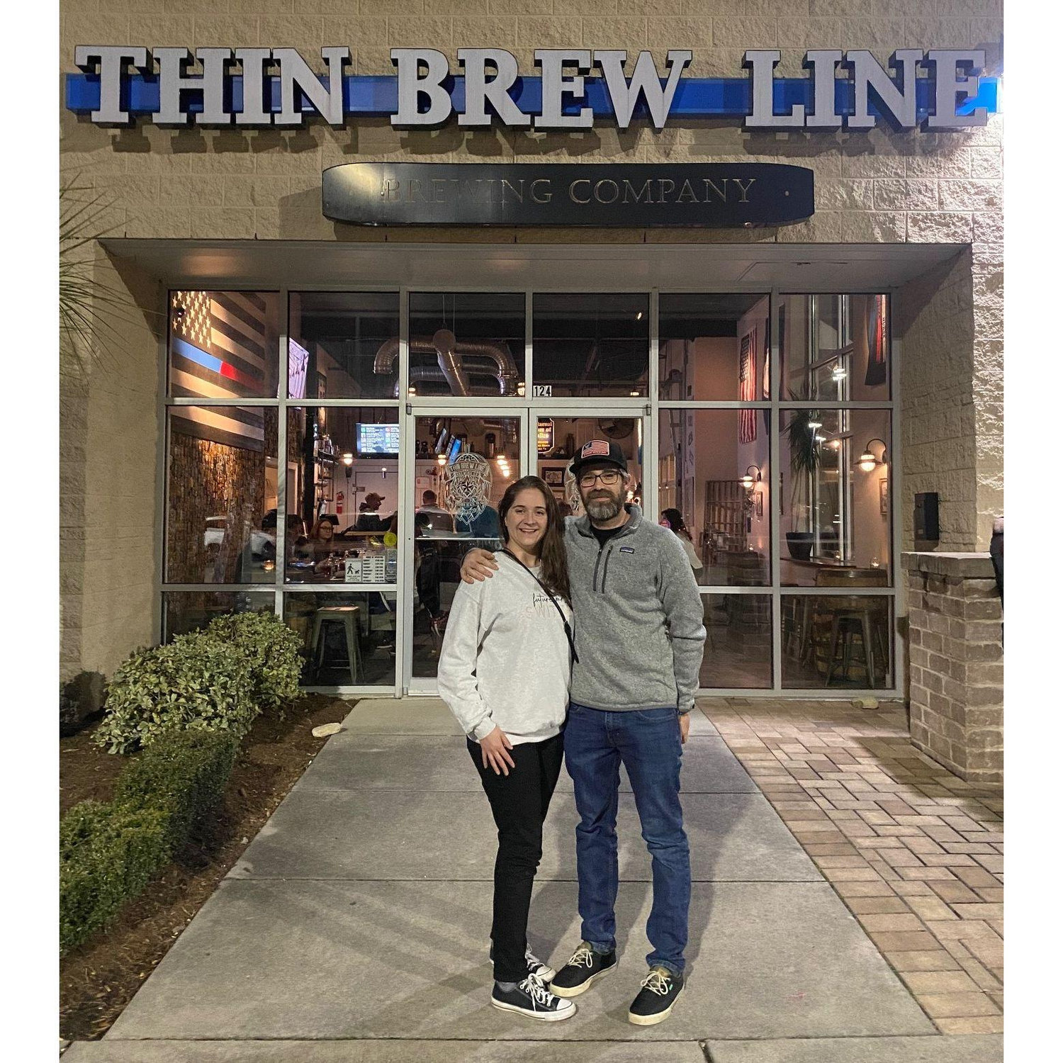 Our 100th brewery together. (and the day Jordan said yes to the dress)