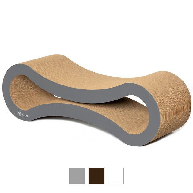PETFUSION Ultimate Cat Scratcher Lounge Toy with Catnip, Slate Gray - Chewy.com