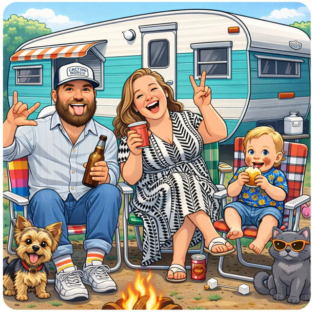 In a camper down by the river!!