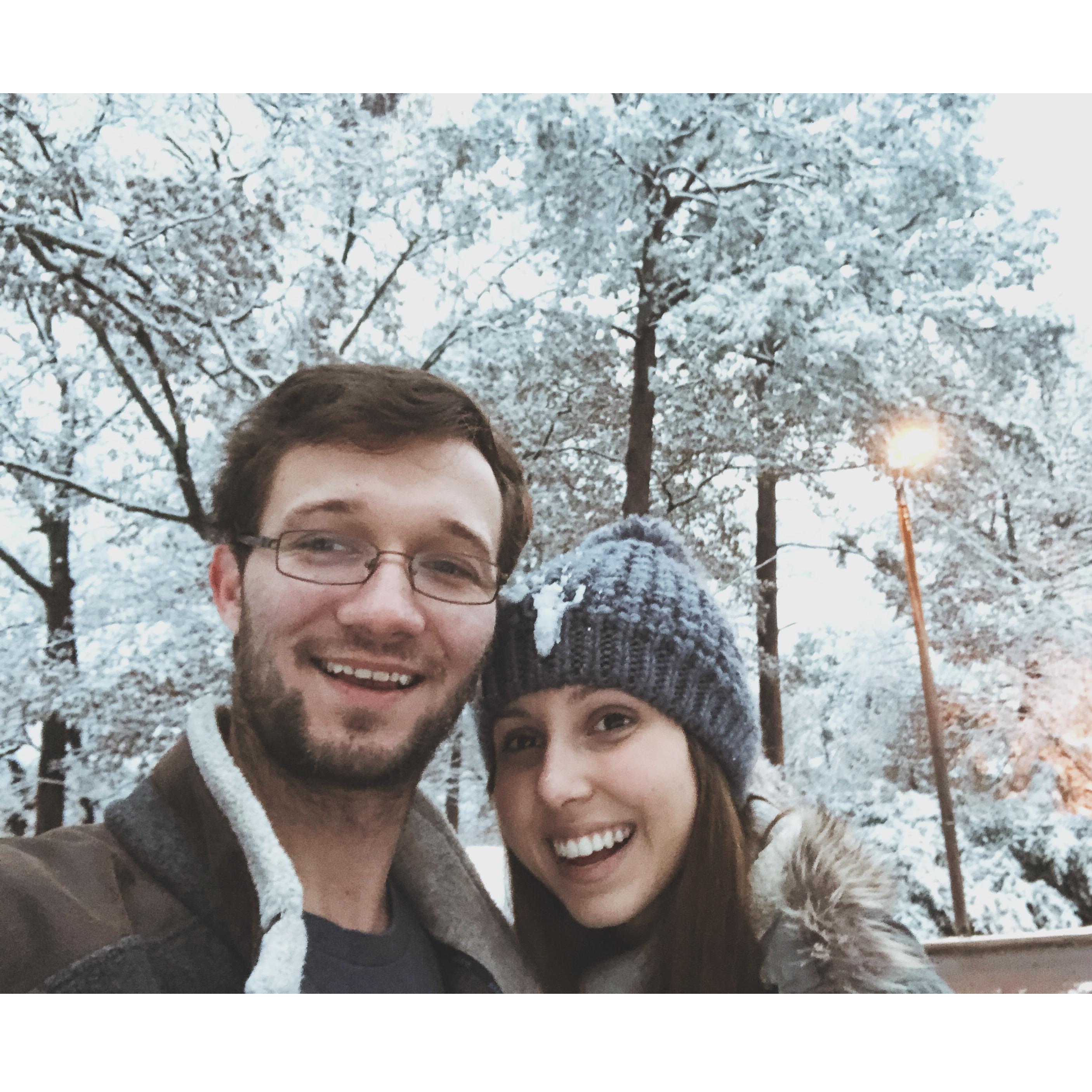 the one time it snowed at our Homewood apartment! (December 2017)