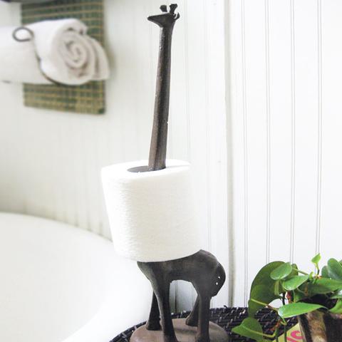 Cast Iron Giraffe Toilet Paper Holder