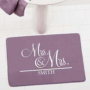 Wedded Pair Personalized Foam Bath Mat