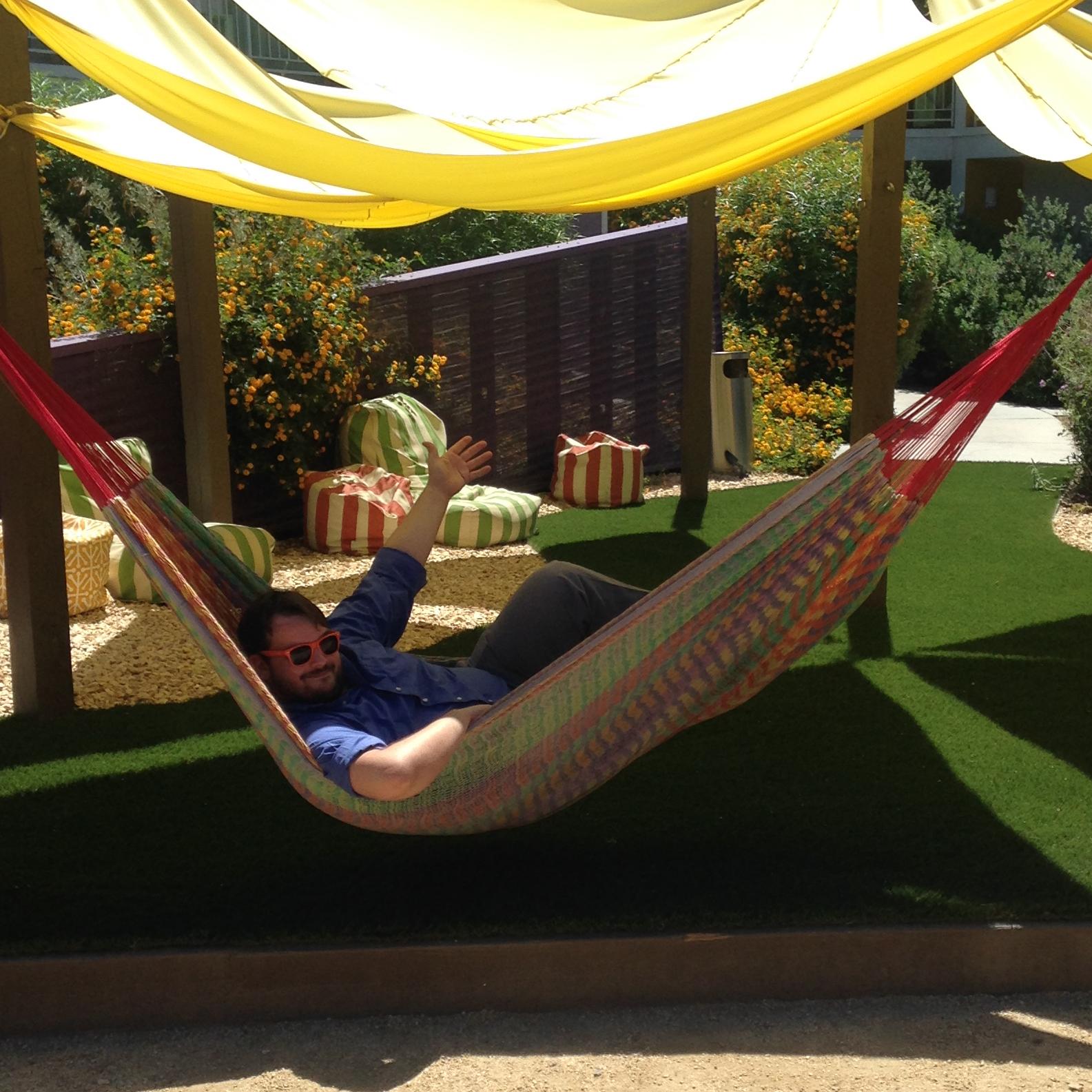 Babe trying out the hammock