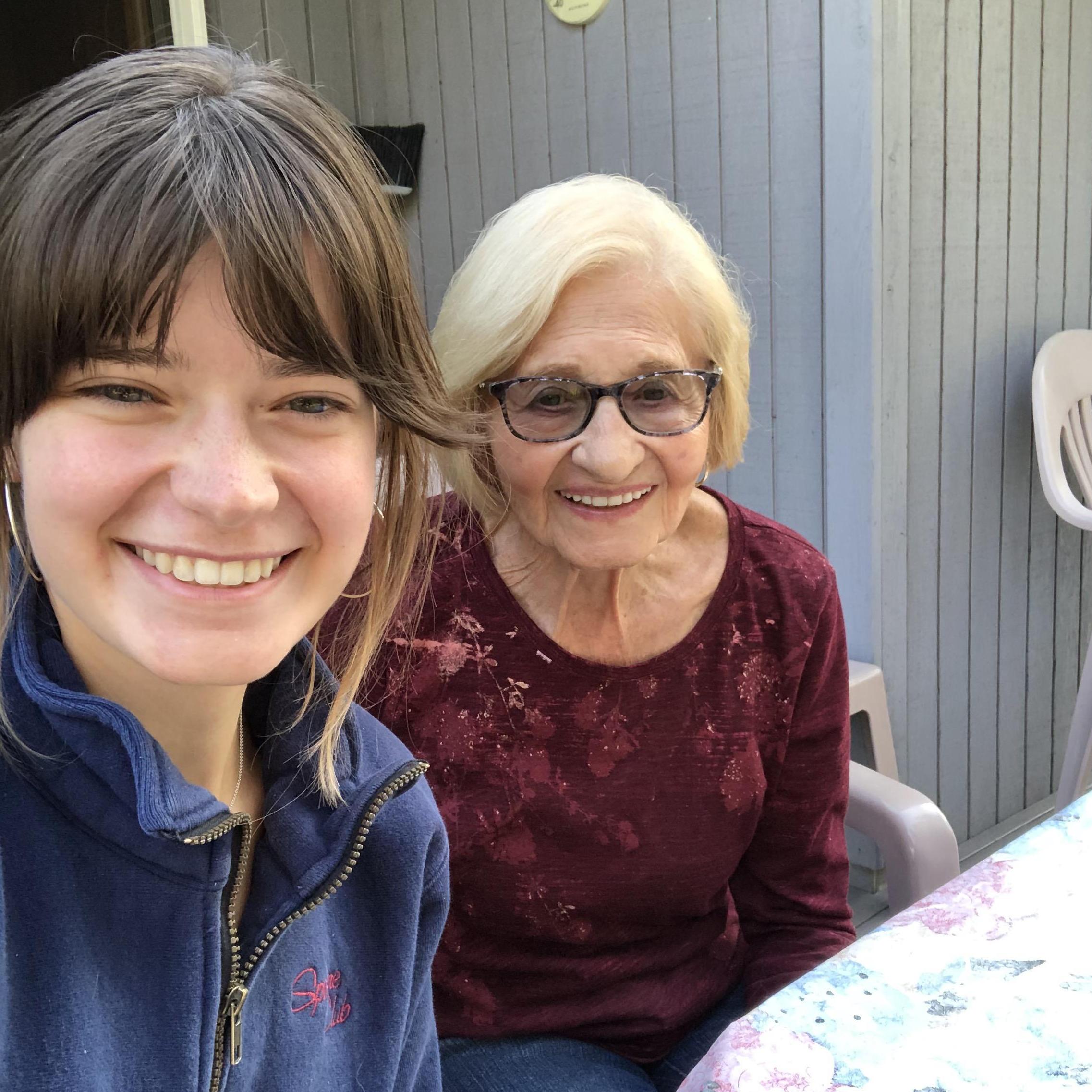 Madison and her Oma, Brigitte Janke
