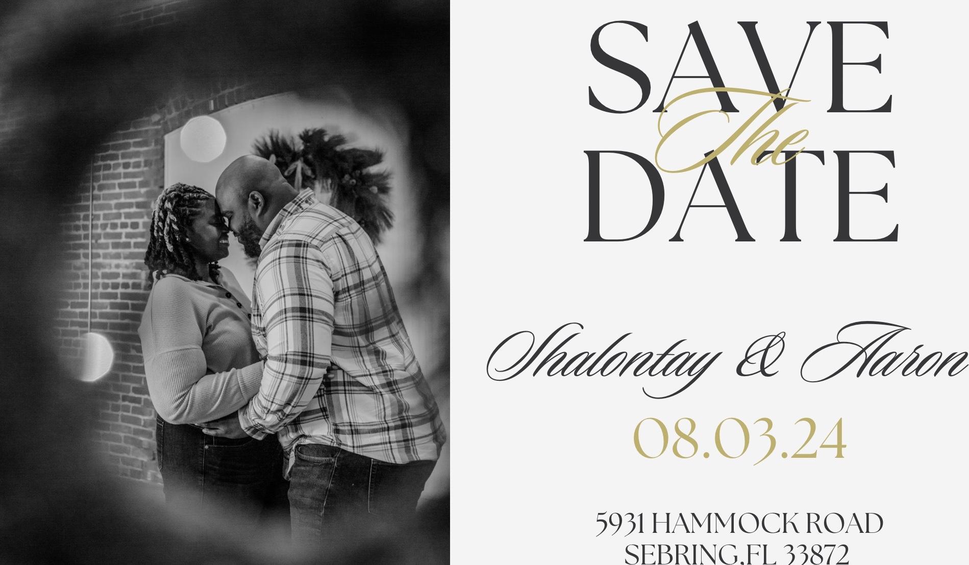 The Wedding Website of Shalontay Rose and Aaron Ruff
