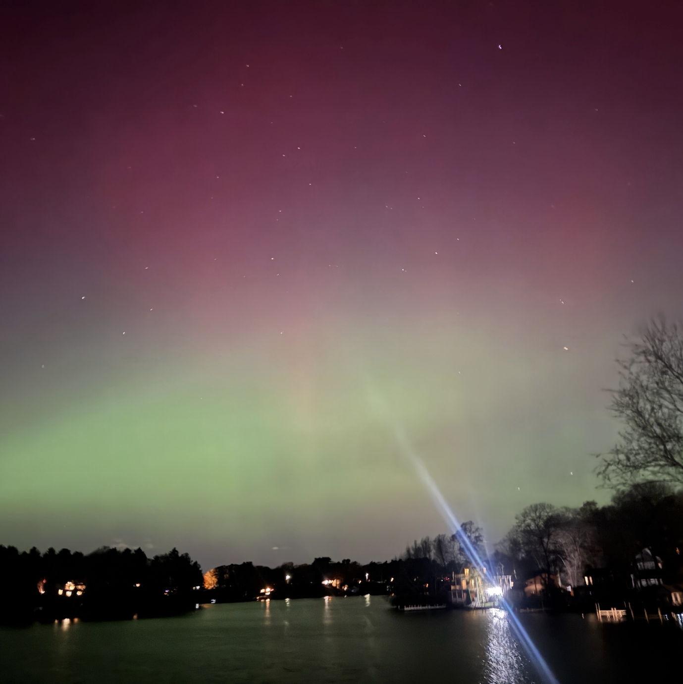 the Northern Lights from the back deck