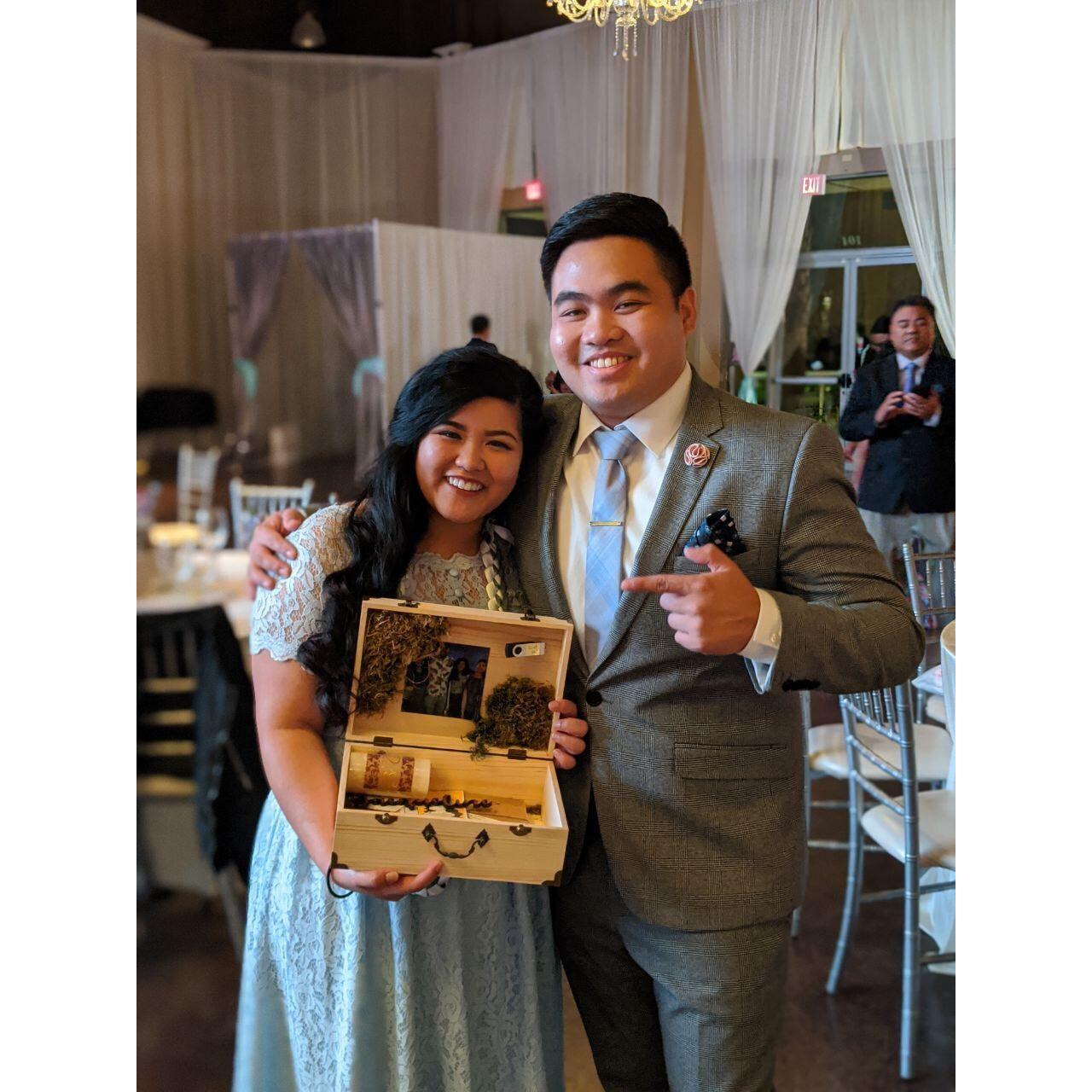 Our first formal together in 2019 - Jackie graduated with her Master's from UCLA & Terrence was the LEAD for gifts committee.