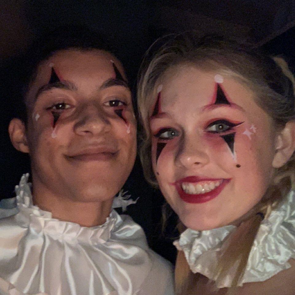 Our first halloween together, I convinced Devontae to be be clowns!