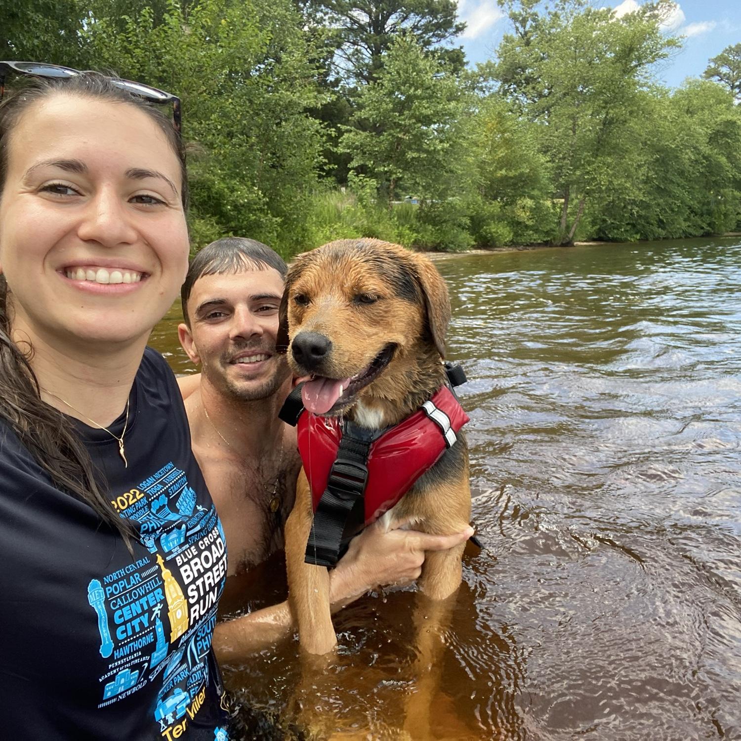Swimming with Freddy!