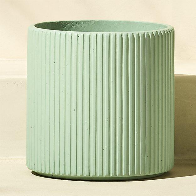 tahiti large cement mint green planter