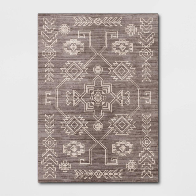 5'x7' Global Persian Style Area Rug Gray - Threshold™