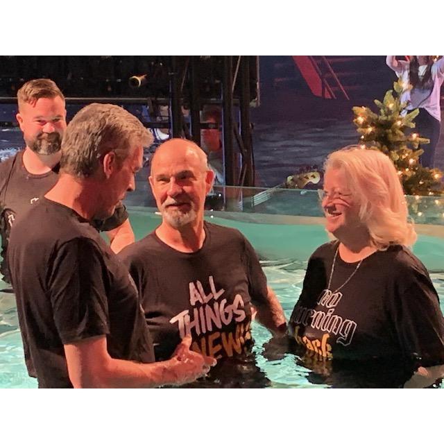 December 5, 2021 - Ron professed his faith in Jesus Christ as his Redeemer, Lord & Saviour and was baptized. Three of my favorite guys in this world, Josh Brown, Eric Barry and of course, Ron.