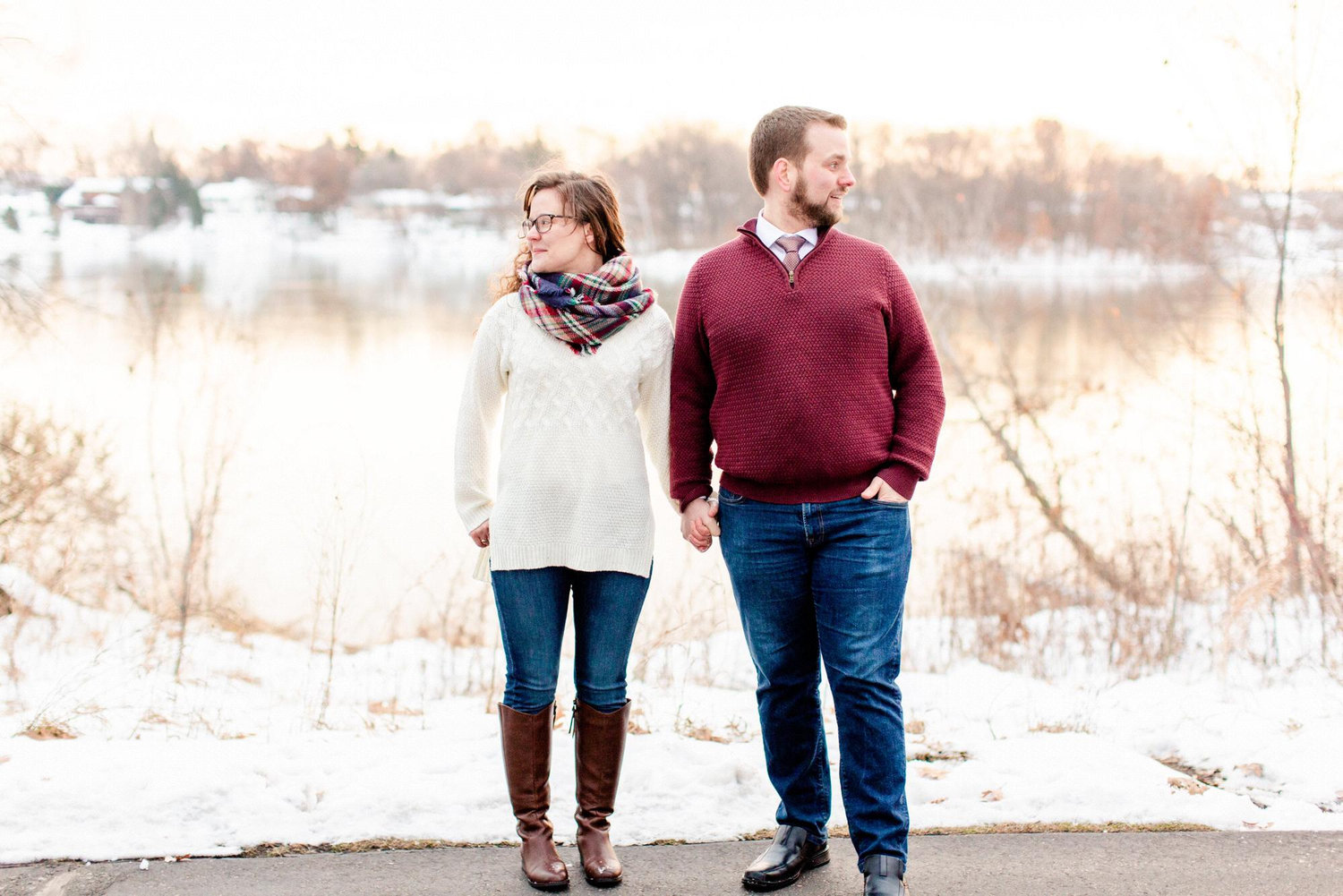 Engagement Photos at Silverwood Park in St. Anthony, MN - December 7, 2019 (photo credit: Katzie & Ben Photography)