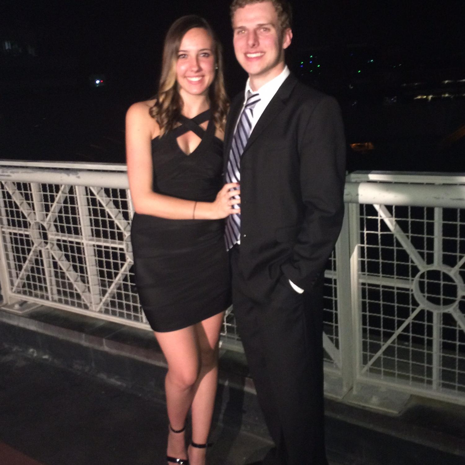 One of our first dates together at Angela's sorority formal!