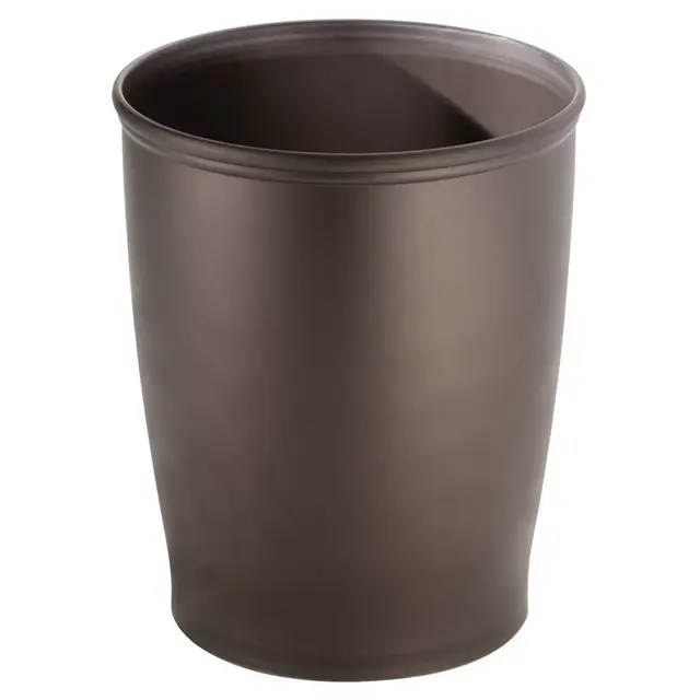 iDESIGN Round Plastic Wastebasket The Kent Collection