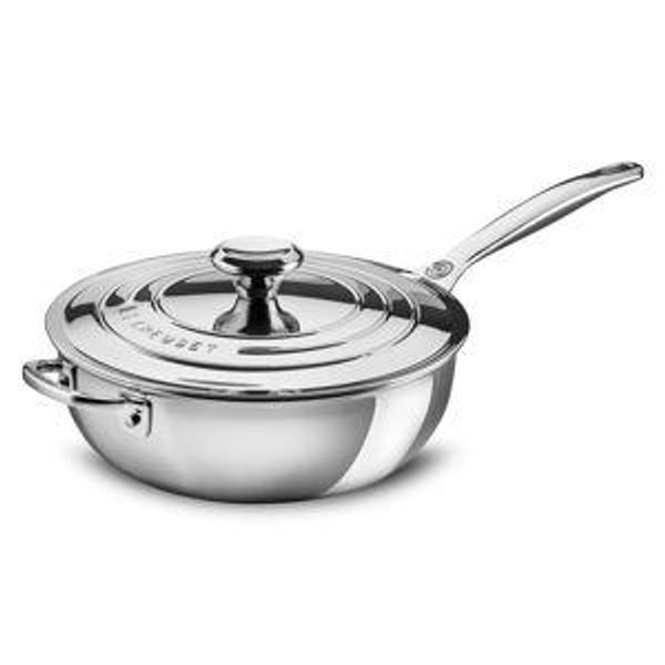 Le Creuset Tri-Ply Stainless Steel 3.5 Quart Saucier Pan