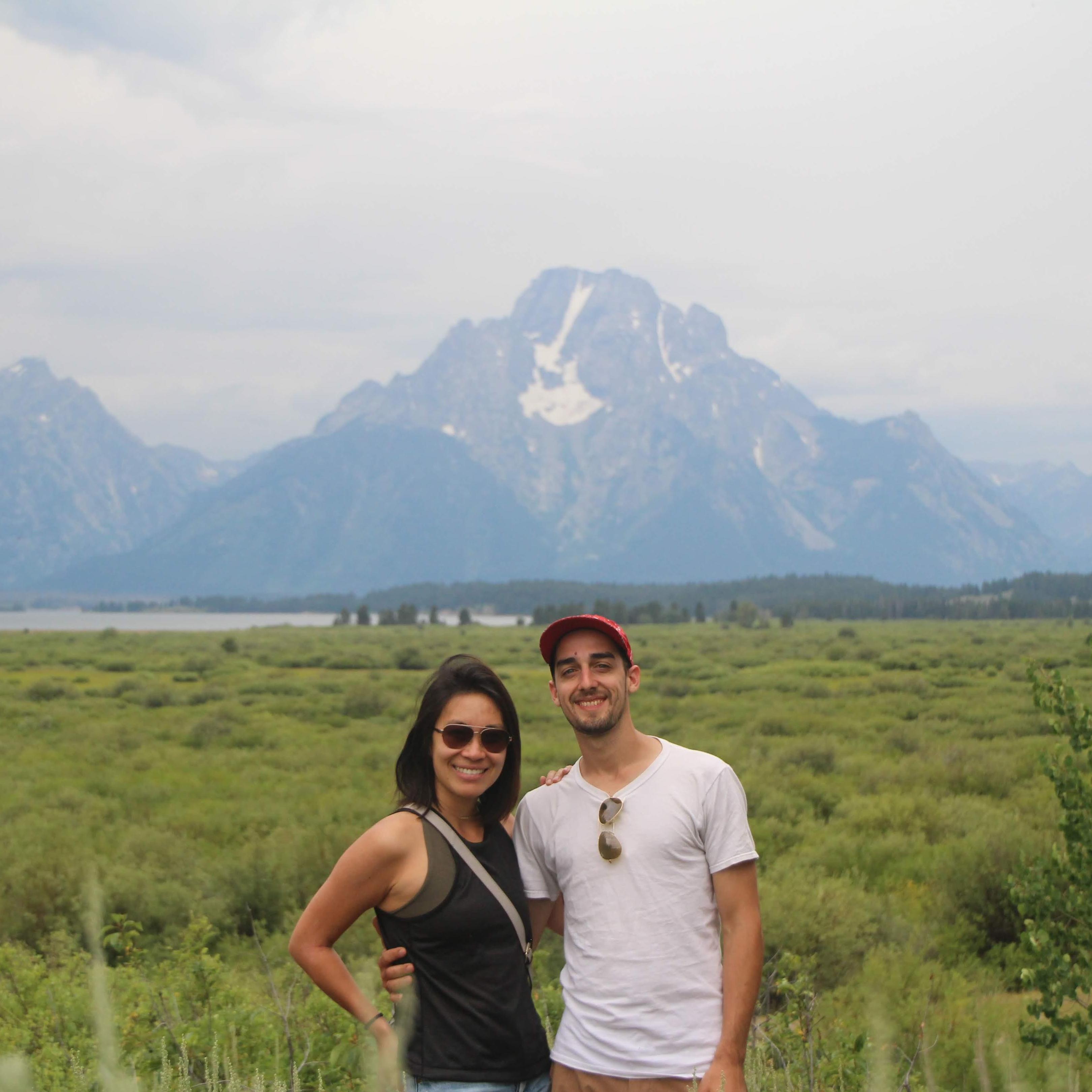 Us in front of Mt. Moran, Grand Tetons National Park