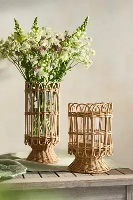 Rattan Caged Vase