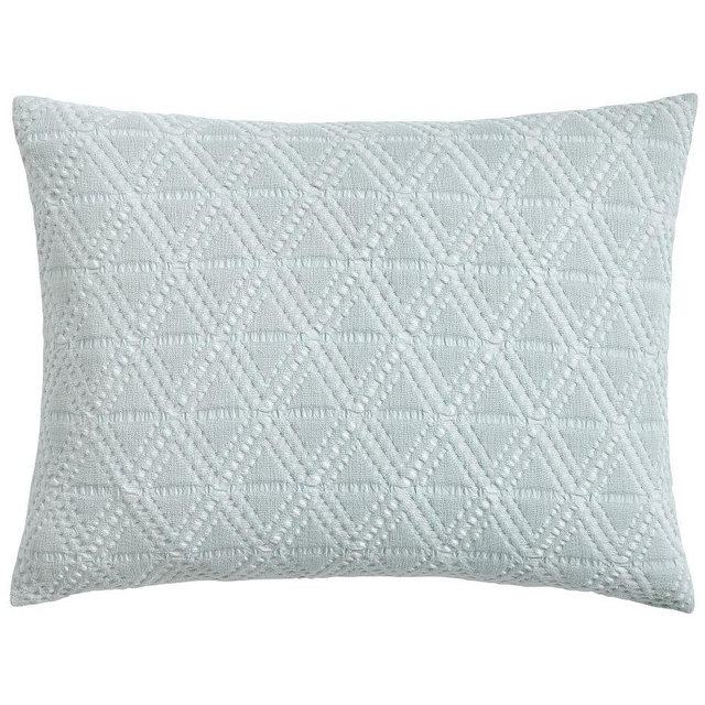 Diamond Matelasse Duvet Shams, Chambray, Standard
