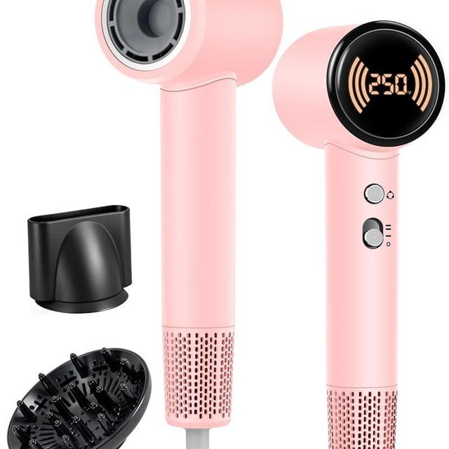 Hair Dryer, 160000 RPM High-Speed Blow Dryer with Diffuser & Nozzle, 500M Ionic Hair Dryers for Women, Professional Hairdryer for Fast Drying, Quiet Portable Travel Hair Dryer, Home & Salon Use