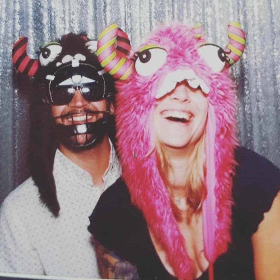 Photobooth time at Miles & Emily's Surprise Wedding.