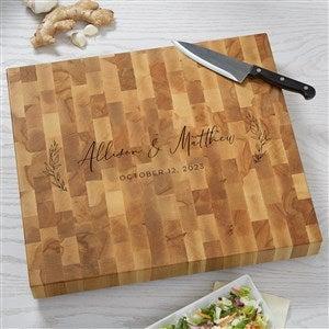 Elegant Couple Personalized 16x18 Wedding Butcher Block Cutting Board