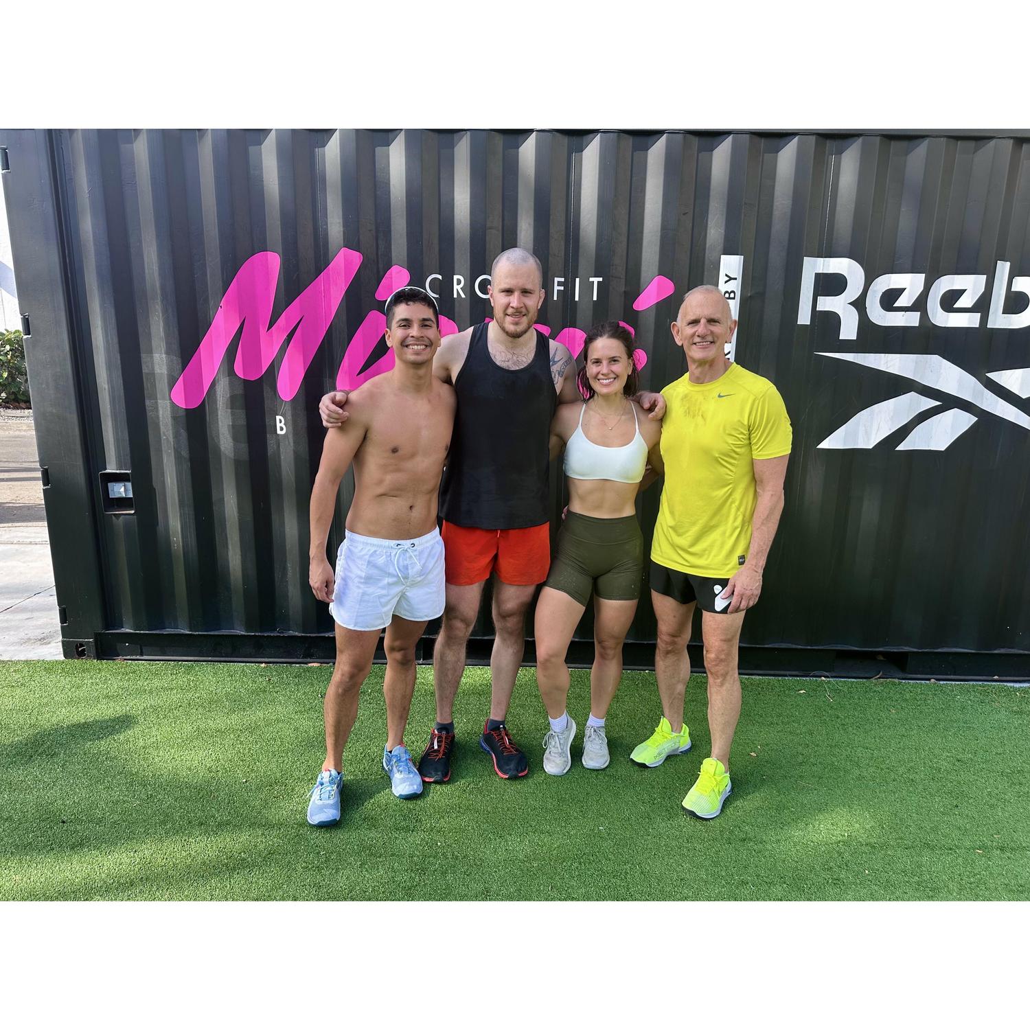 Crossfit Miami Beach with dad and Michael, December 2024