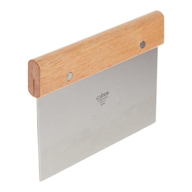 Winco Dough Scraper, Stainless Steel, Wooden Handle