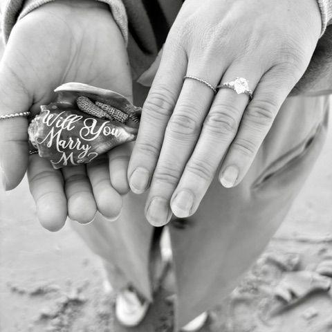 Bri proposed in the Outer Banks, the same place where we celebrated our very first anniversary.