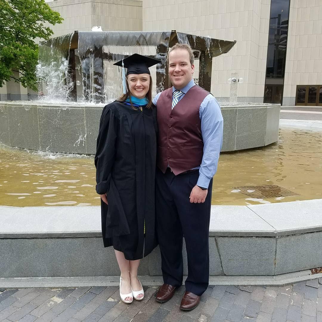 Erin's graduation from her Master's Program