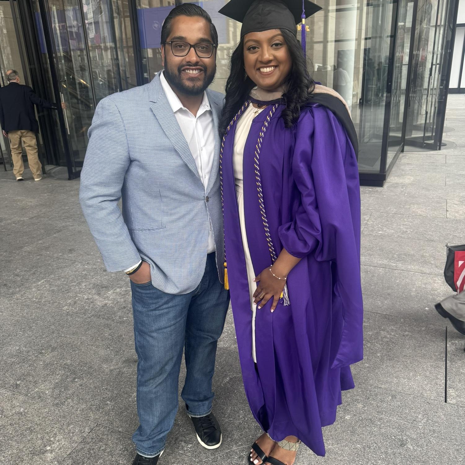 Justin and Regina at her NYU Stern MBA Graduation