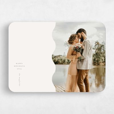 Beige Rounded Holiday Card - Dawson