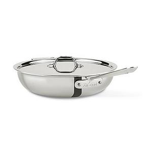 All-Clad® 3-Ply Stainless Steel 4 qt. Covered Weeknight Pan