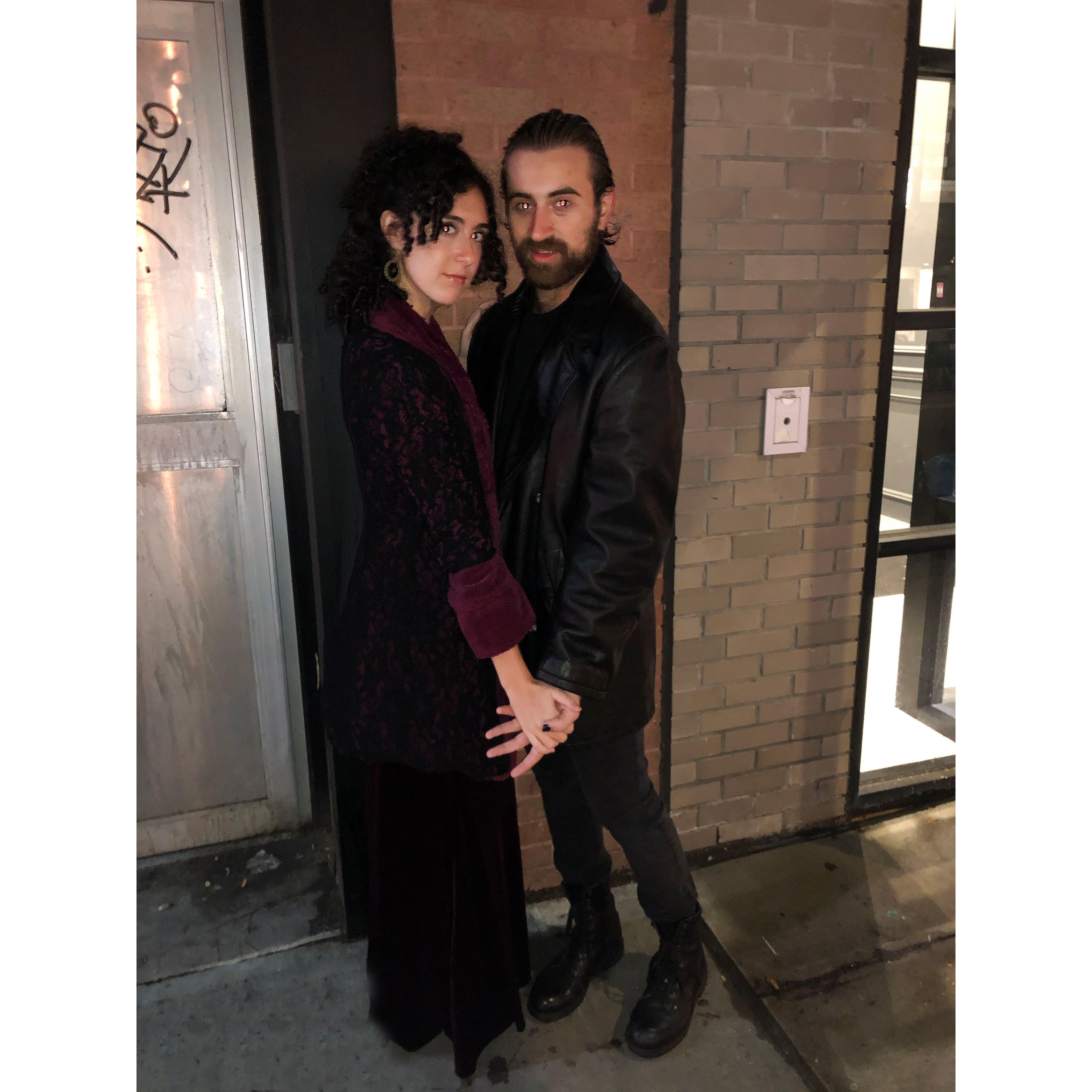Halloween as Spike and Drusilla from Buffy the Vampire Slayer!