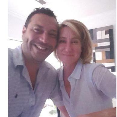 Seeing each other after 23 years - we look damn good!  Well, Franck does.