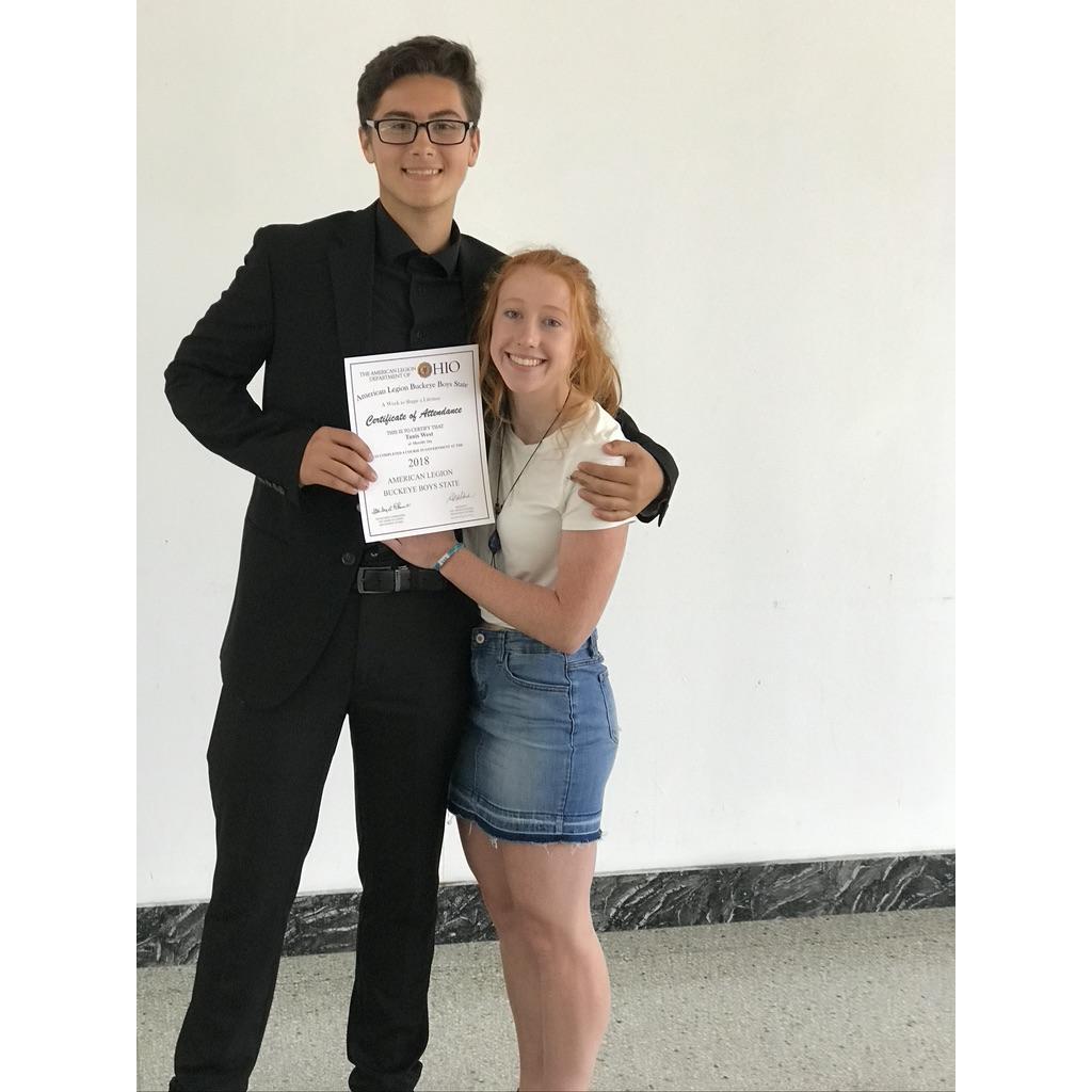 Tanis's Buckeye Boys State graduation
